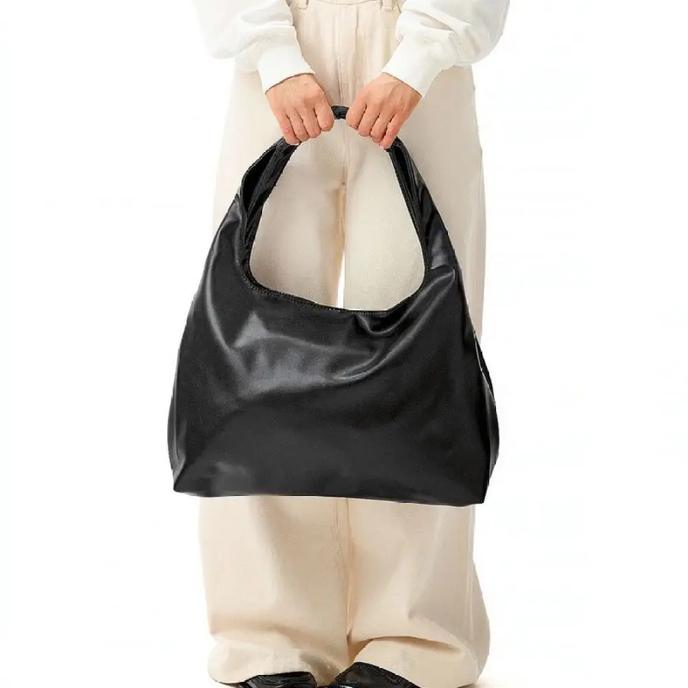 Casual Large Shoulder Tote Bag Women Minimalist PU Leather Underarm Purse Fashion Trendy Daily Commuter Handbags