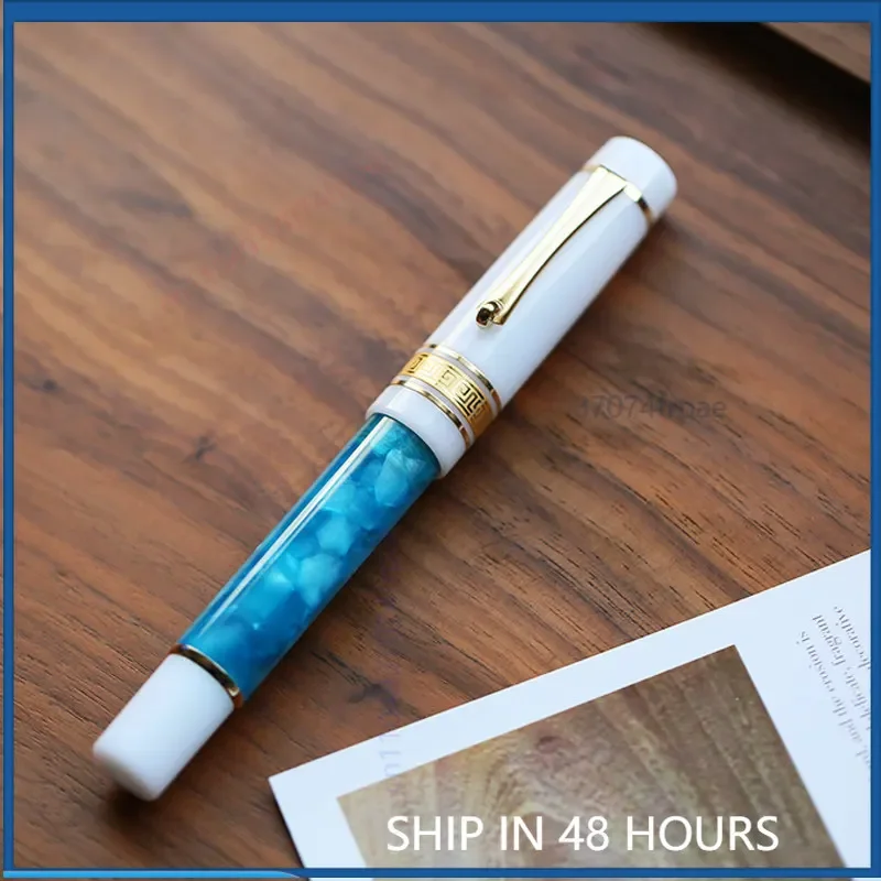 For MAJOHN M400 Resin Fountain Pen 6# Extra Fine Nib Light Fresh Style Daily Office Hand Writing Journal Student Gift Pen