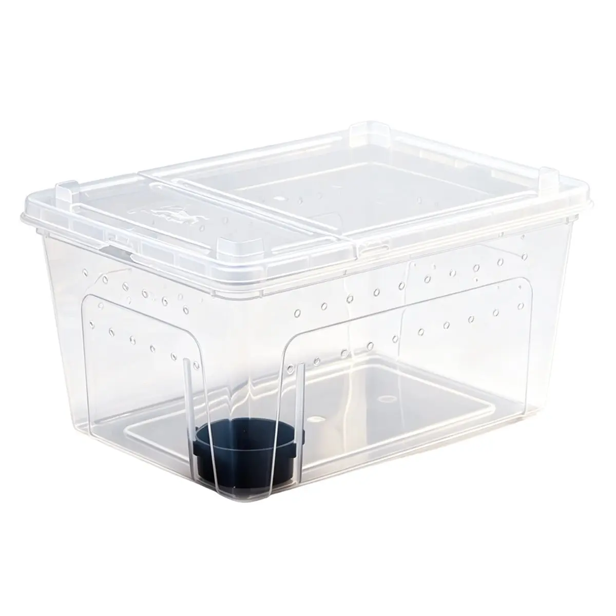 ABDD HOT  Critter Keeper, Cricket Cage & Reptile Feeding Box Transparent Portable Snake Habitat Escape-Proof Ventilated Design