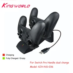 For Switch Pro Controller Charger Dock Dual USB Charging Stand Station Cradle ForSwitch Pro Power Supply Accessorie