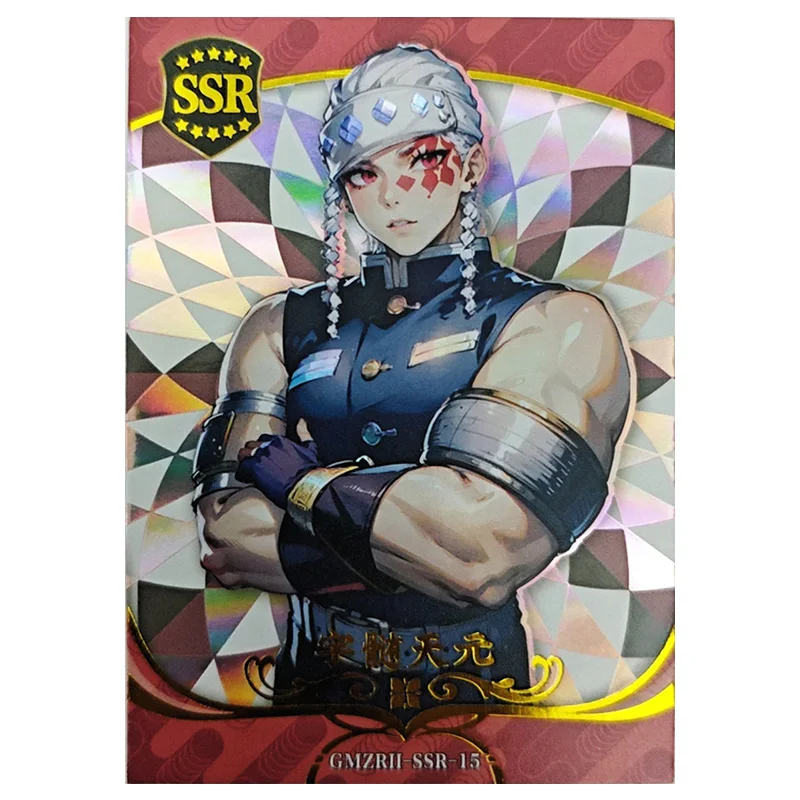 Anime Demon Slayer Rare SSR Refraction Game Collectible Card Mitsuri Daki Zenitsu Kyoujurou Tamayo Toys for boy Birthday Present