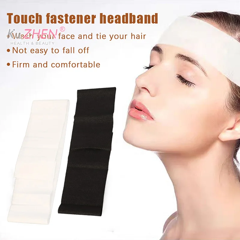 50PCS/Set Disposable Multifunction Women Headbands Face Spa/Wash/Yoga/Makeup Magic Tape Adjustable Headbands Hair Accessories