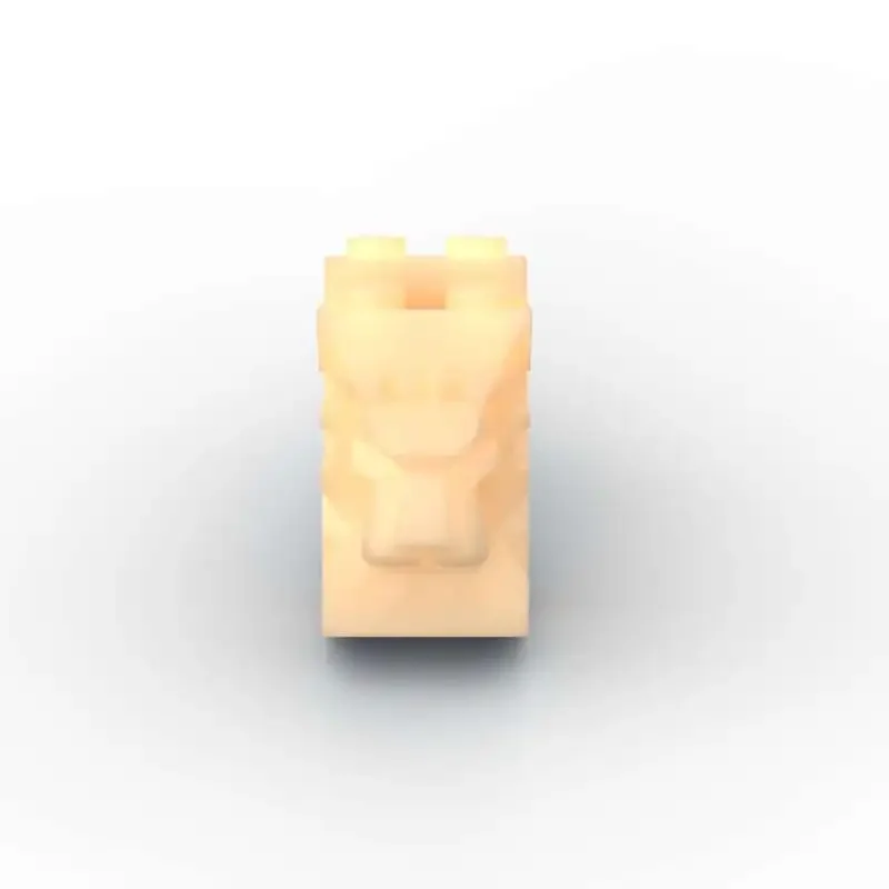 MOC 10PCS Schloss Wand Lion Kopf 2x3x3 30274 Mit Ausschnitt Bausteine Set Street View fliesen Spielzeug Für Kinder Kind Geburtstag Geschenk