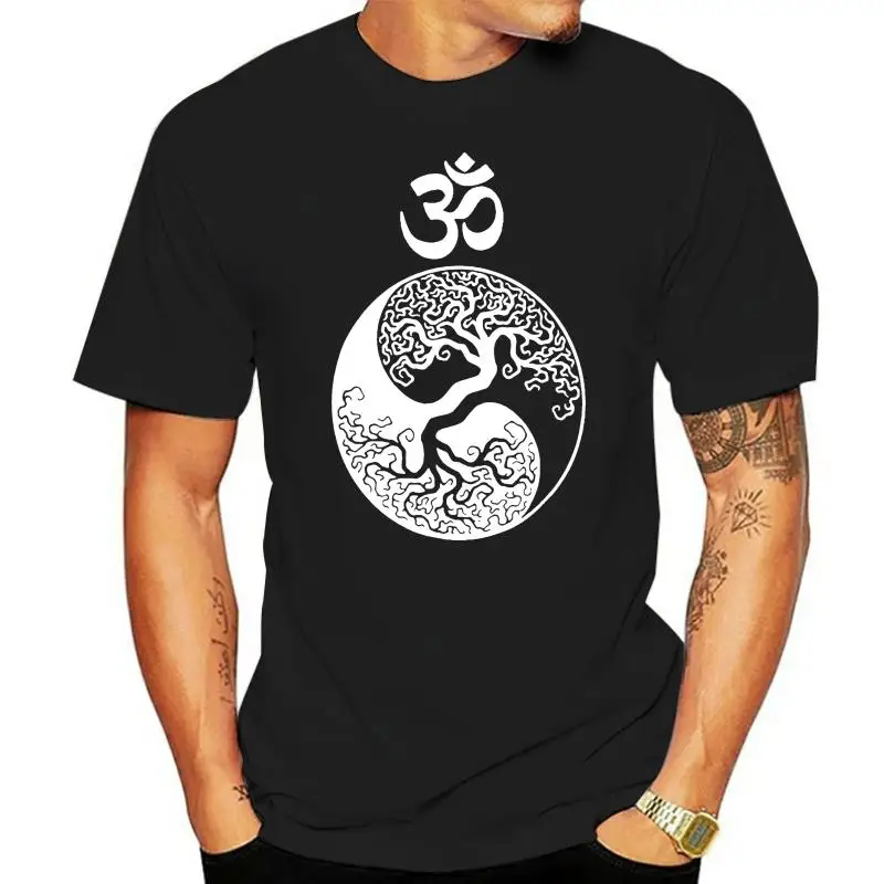 Tree Om Yoga T Shirt Building Designer Slim Spring O-Neck Tee Shirt Family Graphic Shirt