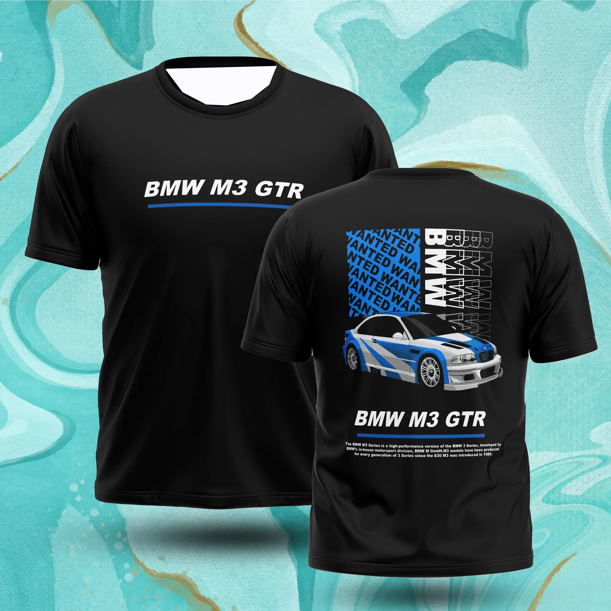 

2025 BMW 3D printed motorcycle casual men's T-shirt quick drying oversized fashionable outdoor training top