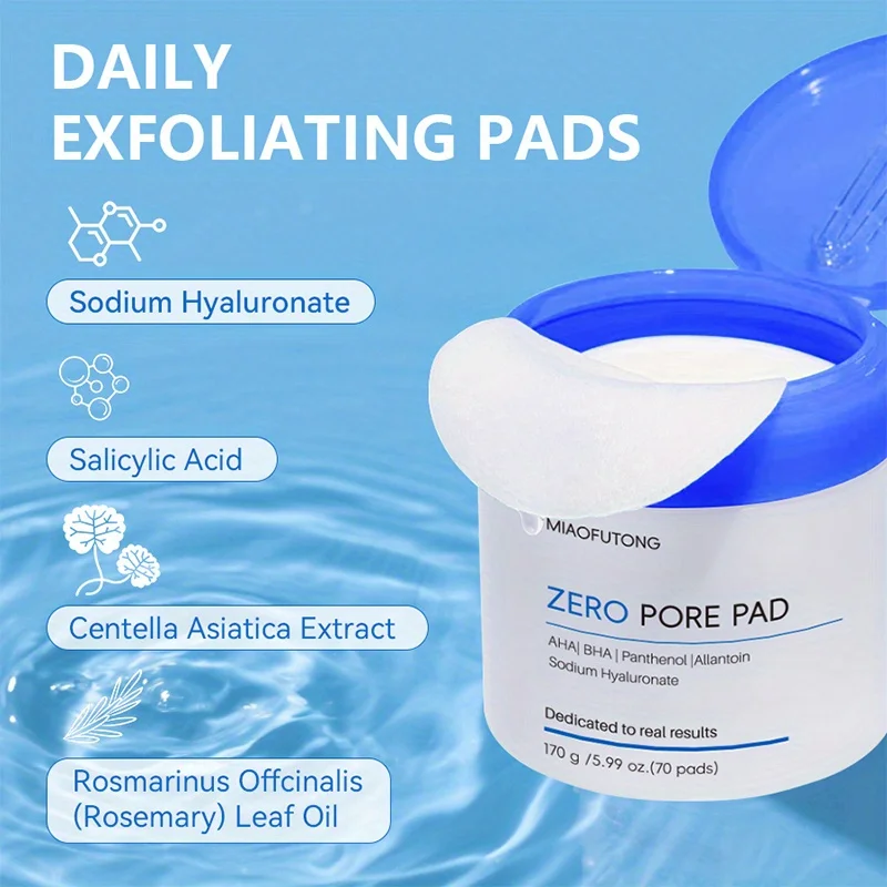 70枚入り ヒアルロン酸配合 クレンジング＆メイク落としパッド、コットンパッドメイク落としパッド、優しく洗浄し、メイクを落とし、保湿します