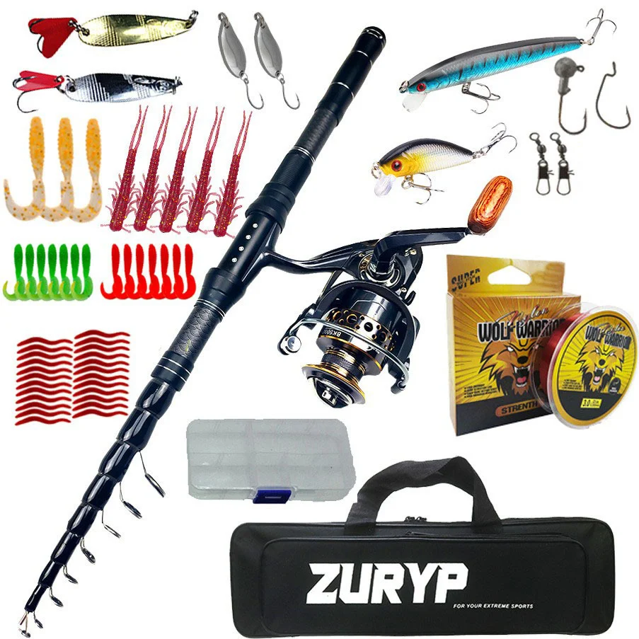 

Ultra short circuit fishing rod set, long-range throwing fishing reel, fishing rod bag combination, carbon fiber telescopic sea
