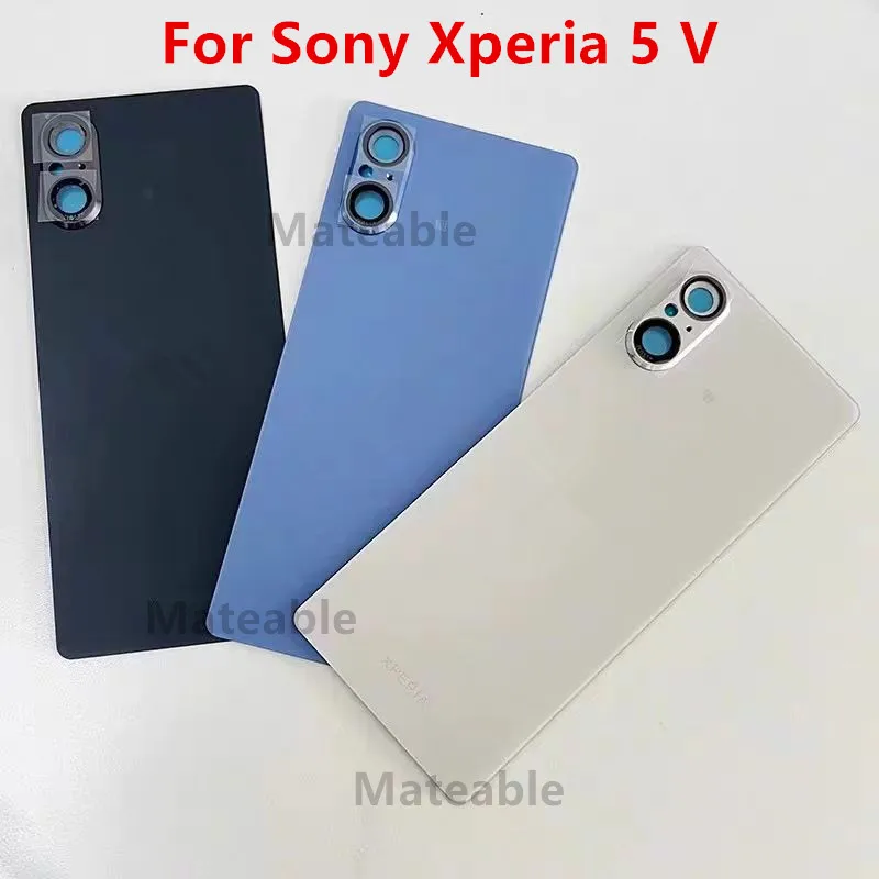Xperia5v 5v habitação para sony xperia 5 v x5v bateria capa traseira reparação substituir porta traseira caso + lente da câmera XQ-DE54