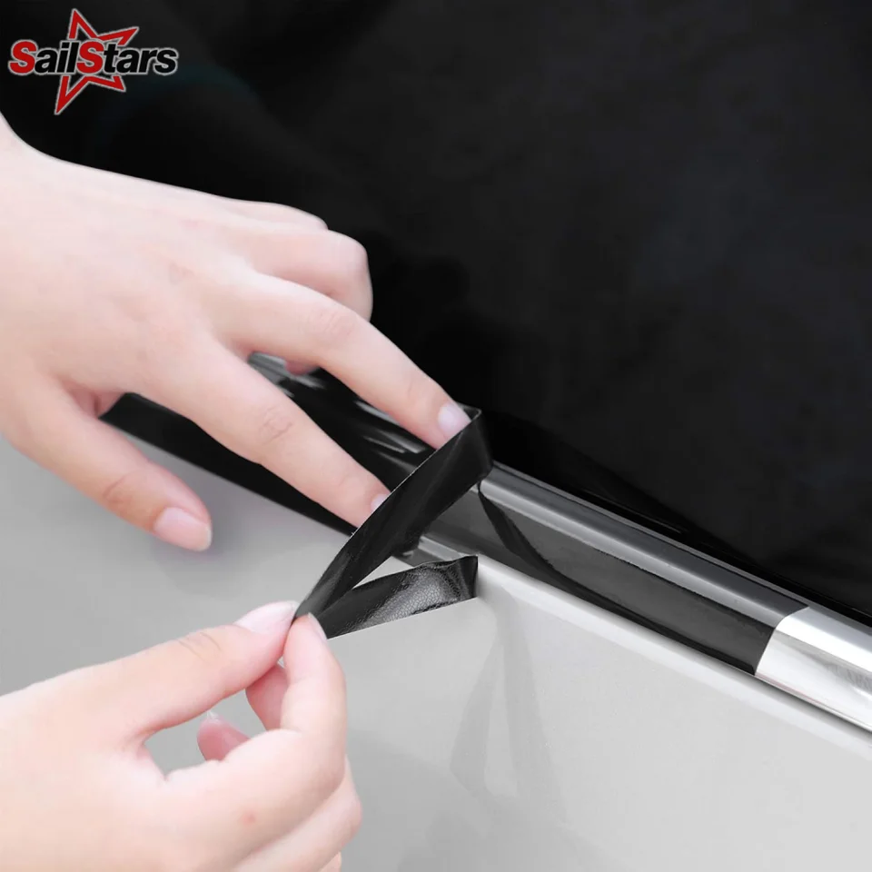 Ruban Vinyle Noir Brillant 3/5/7/10 Cm – Protection De Porte Et Garniture Auto