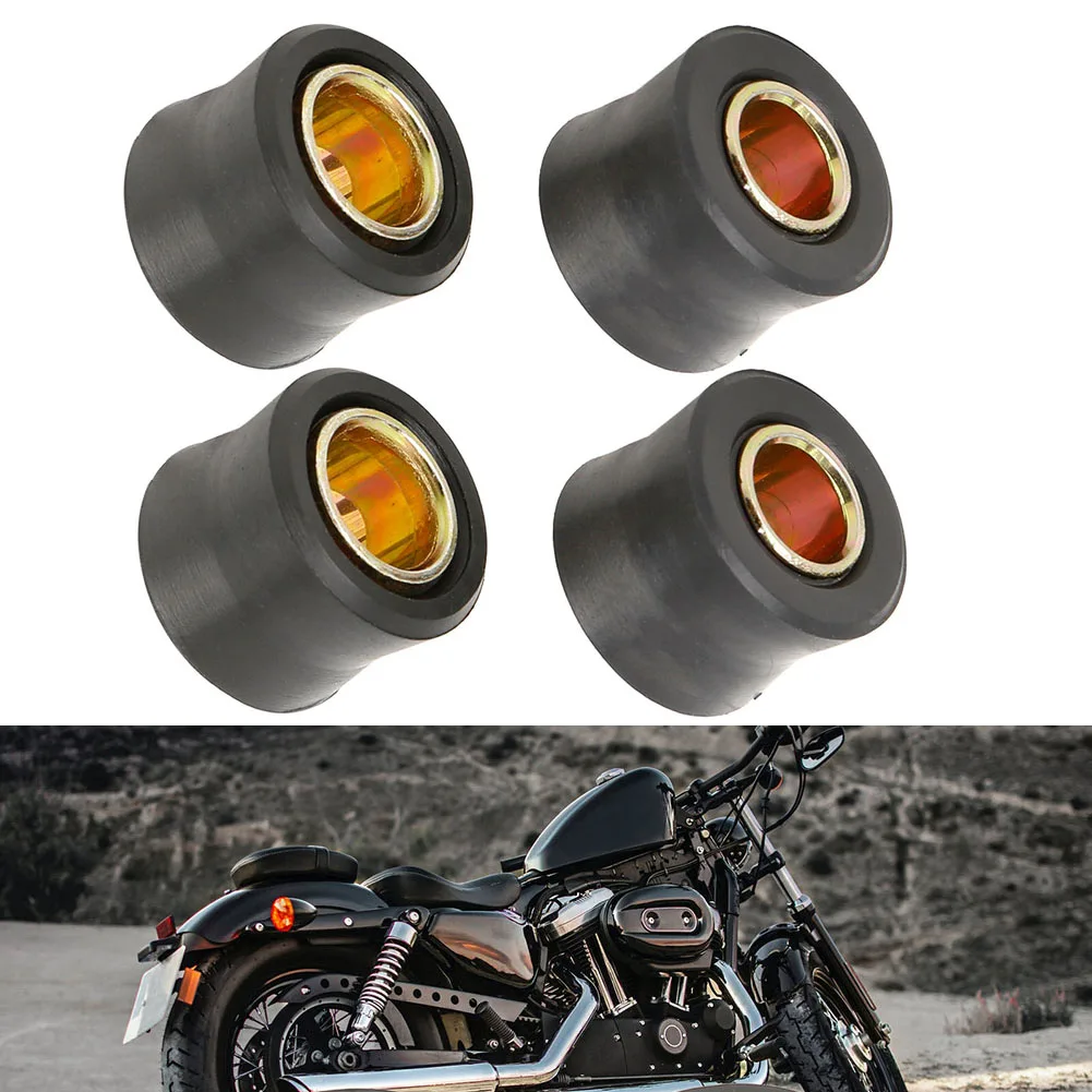 

Brand New High Quality Bush Rear Shock Replacement Absorber Cushion Accessories Black Motorbike Ring Bush 2 Set