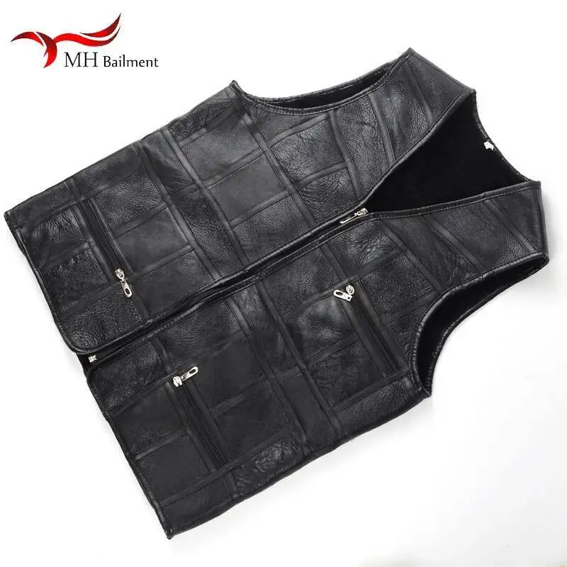 

Men's Thickened Wool Fur Coat Winter Jacket Vests For Men New Style Fur Black Men's Outerwear Coat Sleeveless Vest