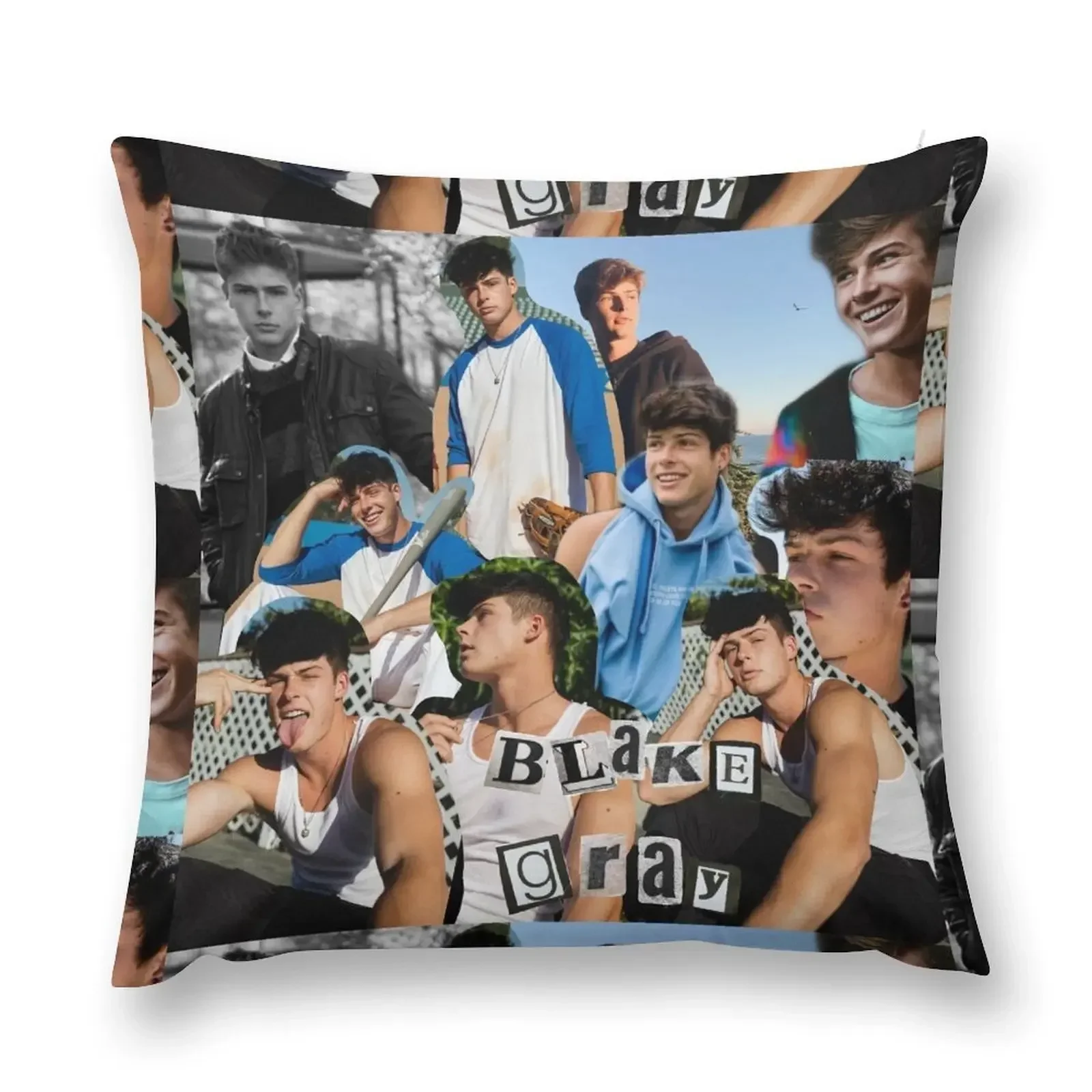 Blake Gray collage Throw Pillow pillow cover christmas Pillow Covers Decorative Cushion Covers For Living Room