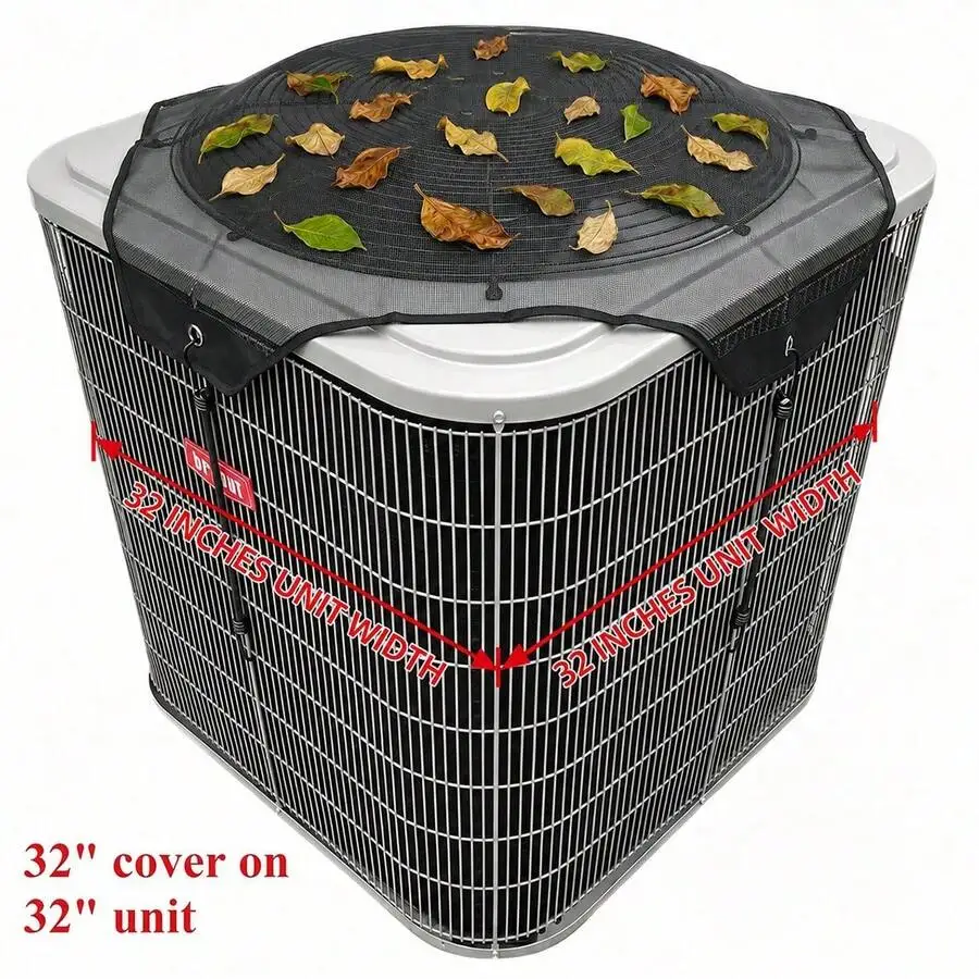(32' X 32') Universal Outdoor Air Conditioner Cover 32x32 Inch - Your AC Unit Width Is 32 Inch'(Or Smaller)All-Season Waterproof