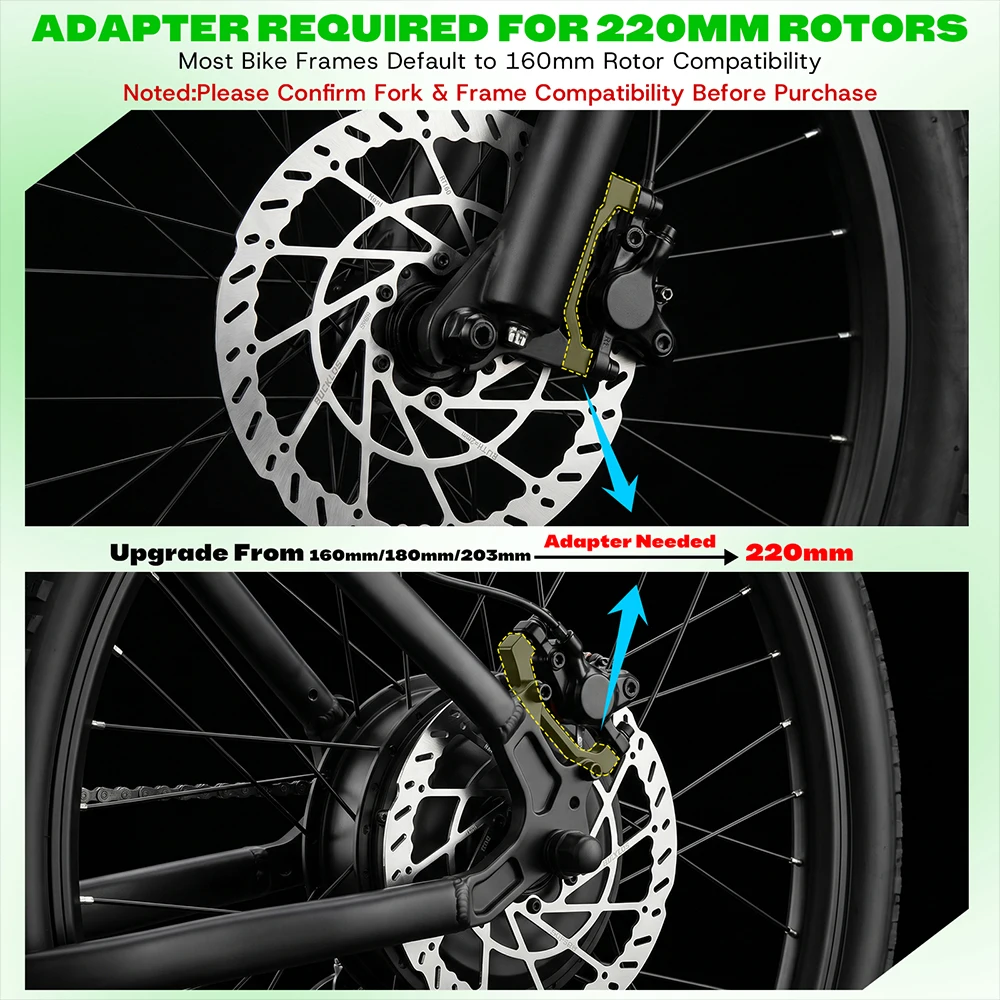 BUCKLOS 2.3MM E-Bike Brake Disc 220MM Electric Bicycle Rotor 140/160/180/203MM Dirt Bike Disc Brake Rotor For Surron Segway Tala