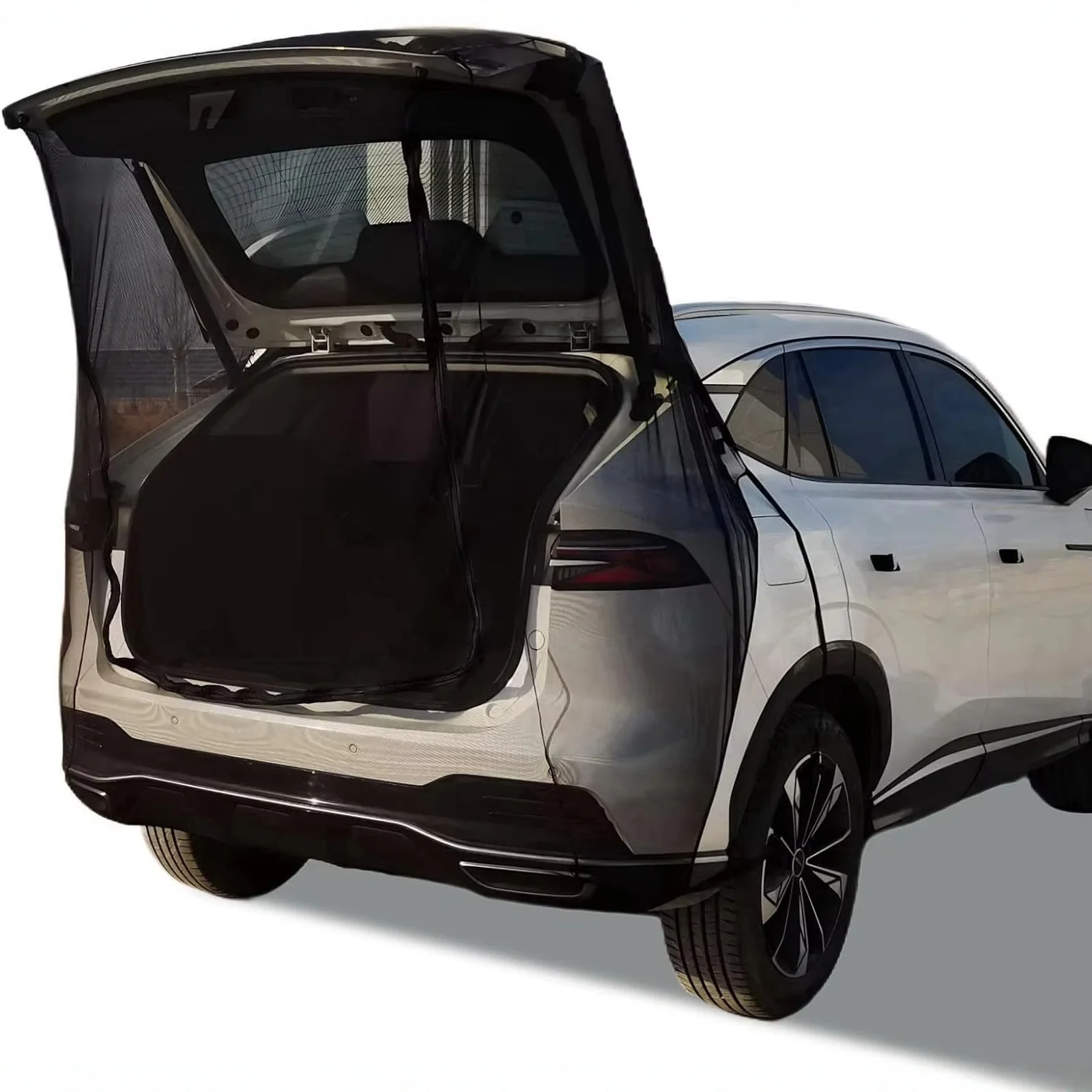 في الهواء الطلق التخييم نافذة السيارة الستار السيارات ظلة الستار تنفس البعوض واقية صافي حقيبة الشمس حماية نافذة غطاء شبكي #2