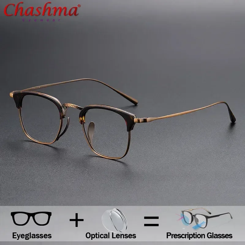 

Square Titanium Custom Multifocal Eyeglasses Men High Myopia 1.74 Prescription Glasses Optical Bifocal Progressive Eyewear Retro