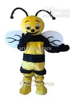 Nieuwe Volwassen Halloween Kerst Schattige Bee Mascotte Fancy Cartoon Mascotte Kostuum Pluche Fancy Dress Mascotte Kostuum