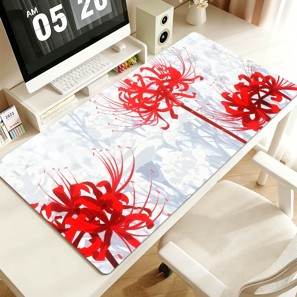 Anime Manga Cool Tokyo G-Ghoul Flower Mouse Pad Non-slip Lockedge Thickened Desktop MousePad Large Comfort Gaming Office Student
