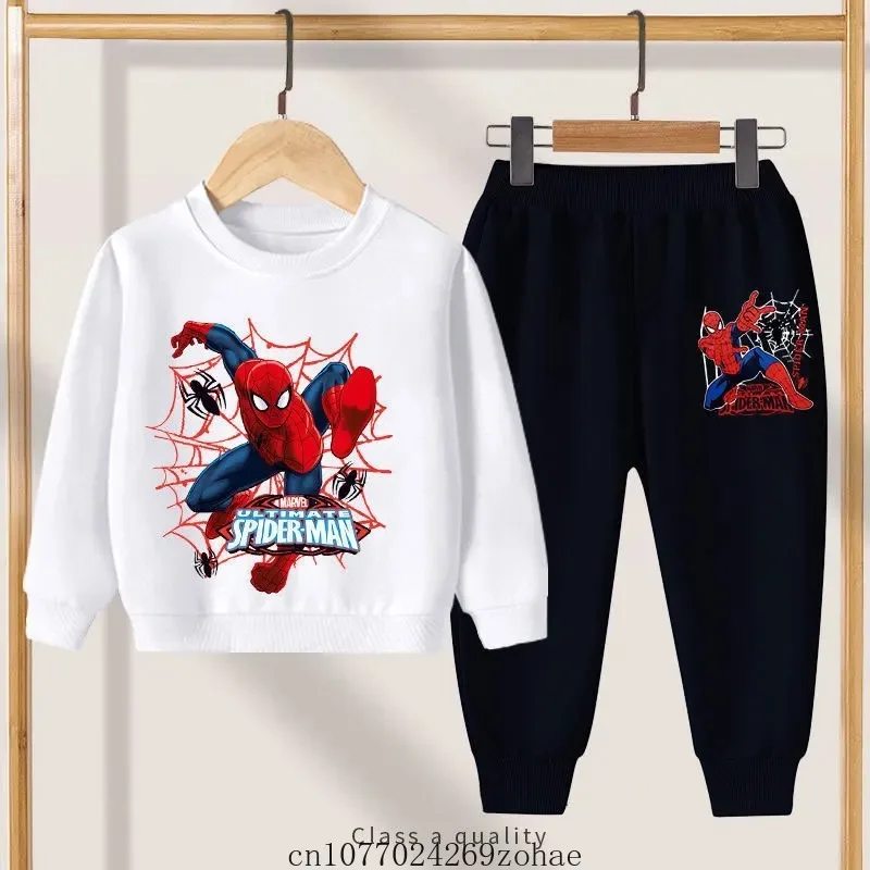 Disney Spiderman Boys Clothes Set Kids Cotton Captain Kids Tracksuit Set Hoodies and Pants Girls Sportwear Clothing Sport Suit