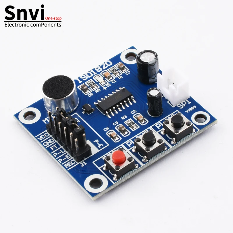 ISD1820 recording module voice module the voice board telediphone module board with Microphones + Loudspeaker