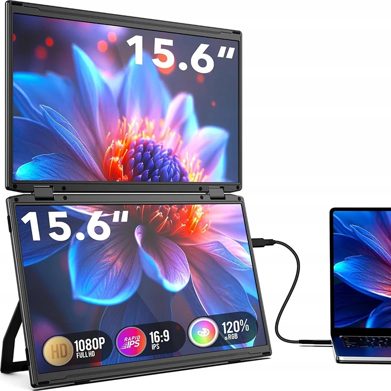 شاشة OEM محمولة 15.6 بوصة 1080p IPS FHD شاشة LED 60 هرتز بإضاءة خلفية LCD كاملة الوظائف واجهة من النوع C رخيصة الثمن للاستخدام التجاري #3