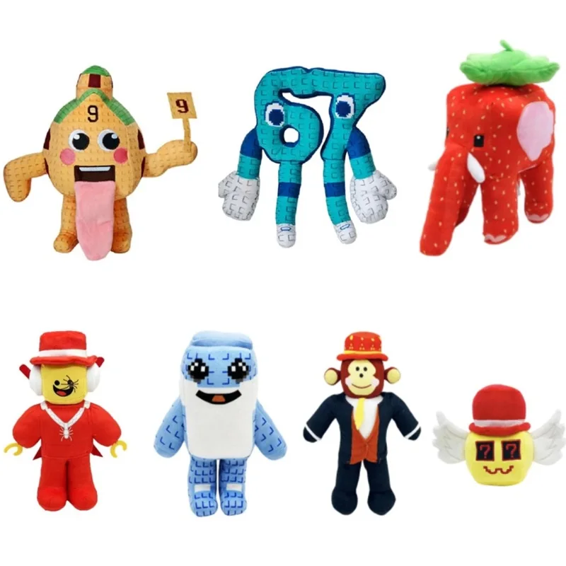 

2026 New Steal A Brainrot Sammy Jandel Strawberry Elephant No.67 Plush Doll Anime Peripherals Toy Halloween Christmas Gift