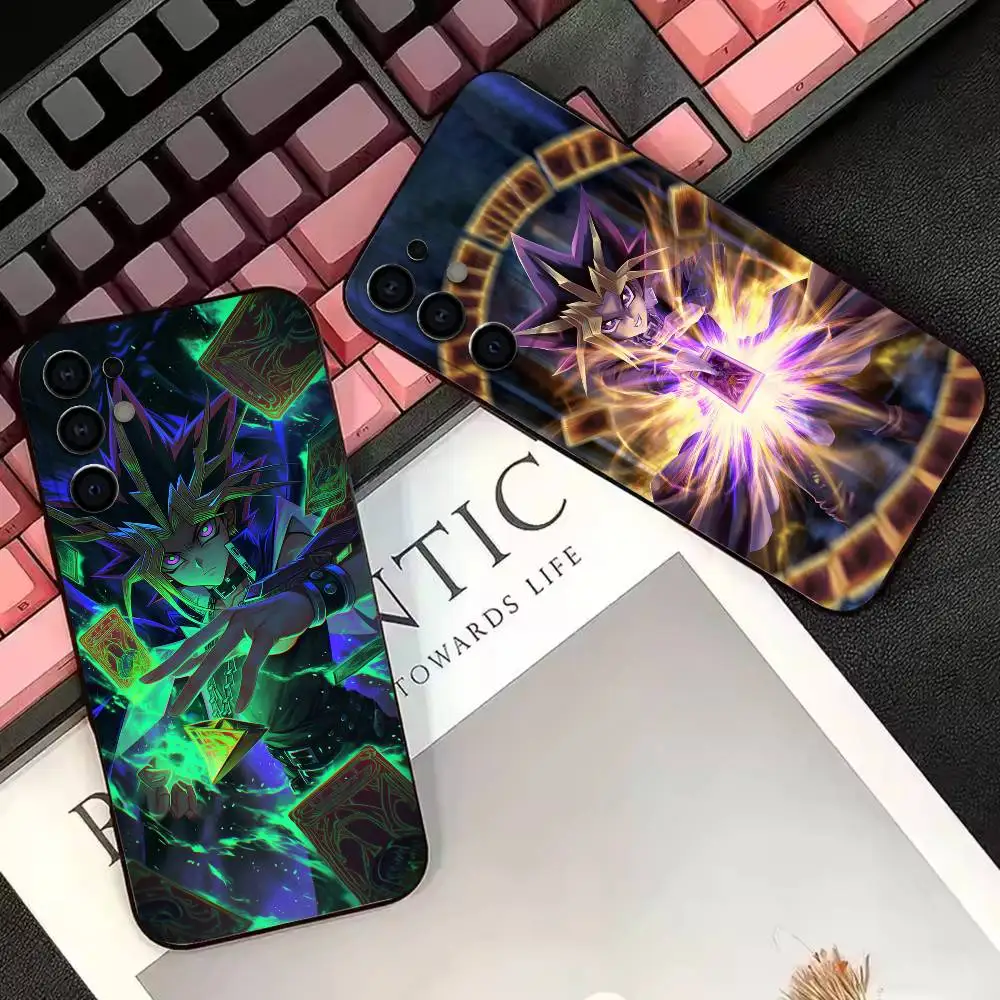 Anime Y-Yu Gi Oh Yugioh   Phone Case For Samsung S26,S25,S24,S23,S22 Black Soft Protective Phone Case