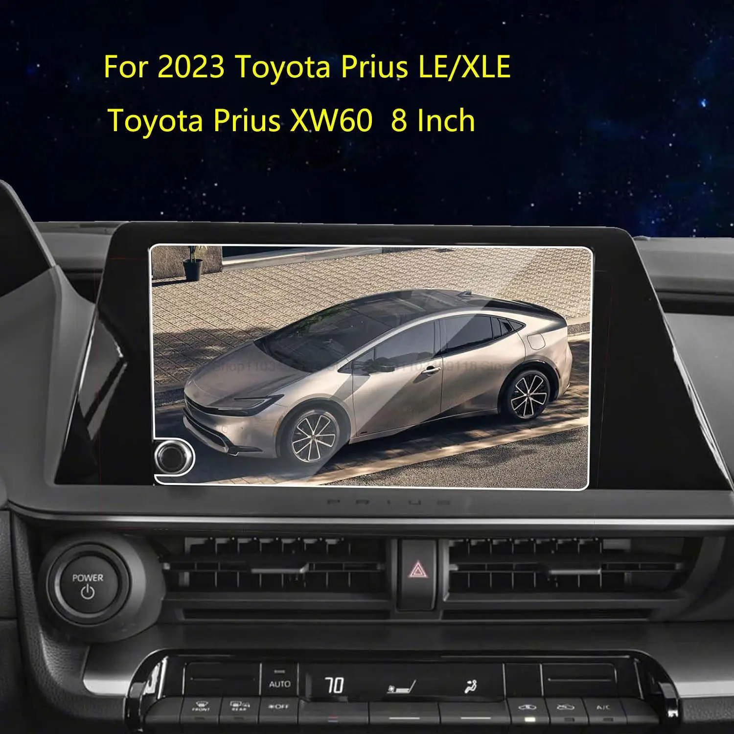 Tempered Glass Screen Protector film For 2023 Toyota Prius LE/XLE  8 Inch Toyota Prius XW60 Navigation Display  Accessories