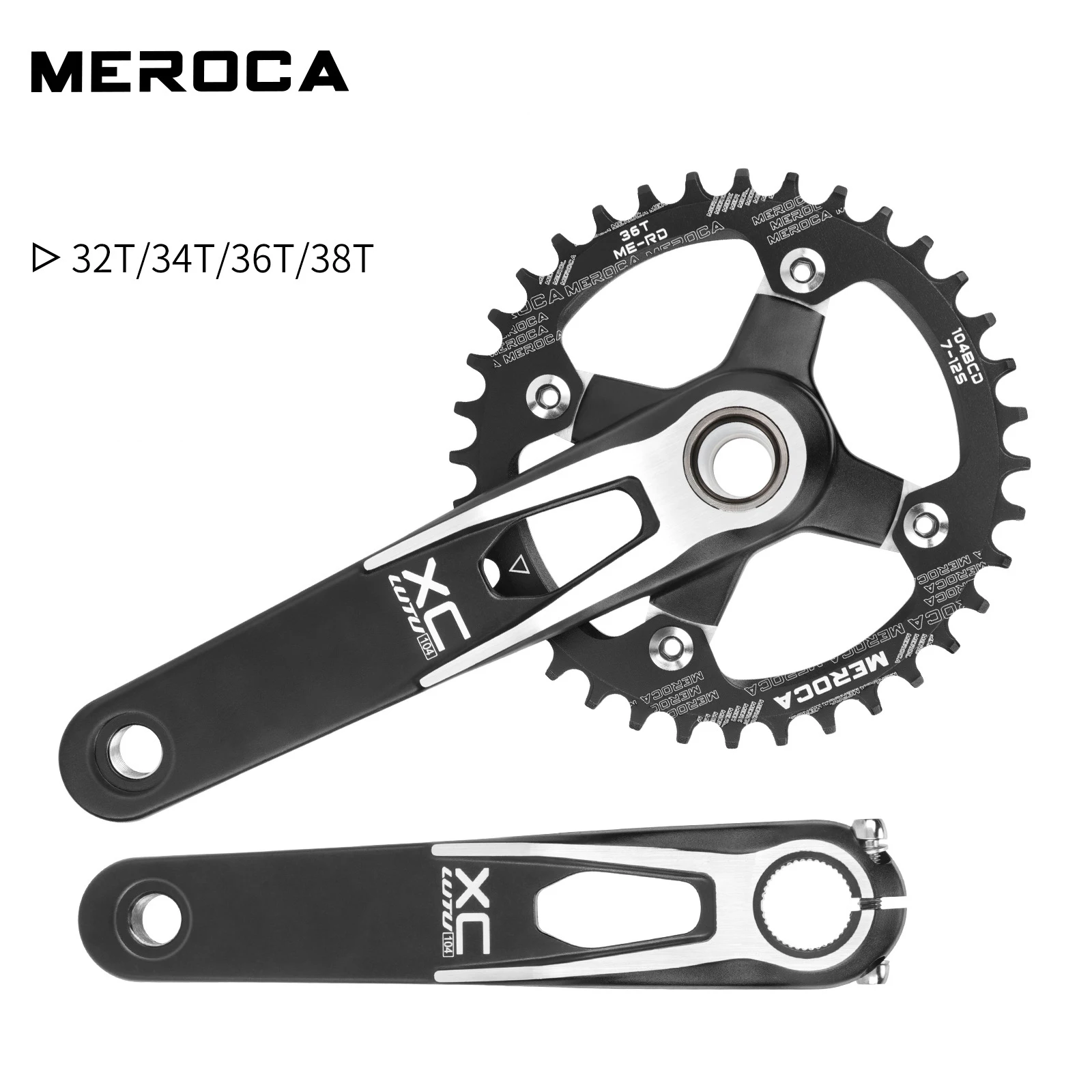 

LUTU XC Mountain Bike Hollow Crank, One-piece Aluminum Alloy, Hollow Positive and Negative Teeth, Single Disc Bike Parts