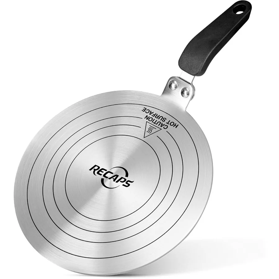 

9.45 inch Stainless Steel Induction adapter plate for Induction Electric Gas Glass Cooktop Heater Diffuser for Moka Pot Glass b