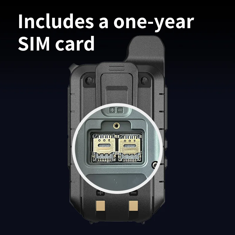 UNIKOO PN335 POC Walkie Talkie 4G Radio de red de largo alcance 5000km 200 canales cargador tipo C 4G POC Radio tarjeta SIM gratis