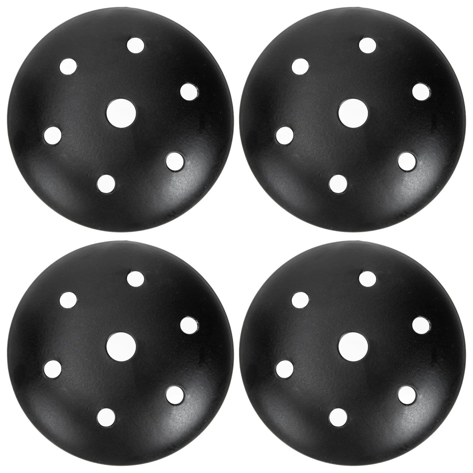 

4 Pcs Black Flying Saucer Ch Parts Glass Jute PP Ball Shade Accessories Diameter 8cm Desk Lamp Base Ceiling Cover Plate