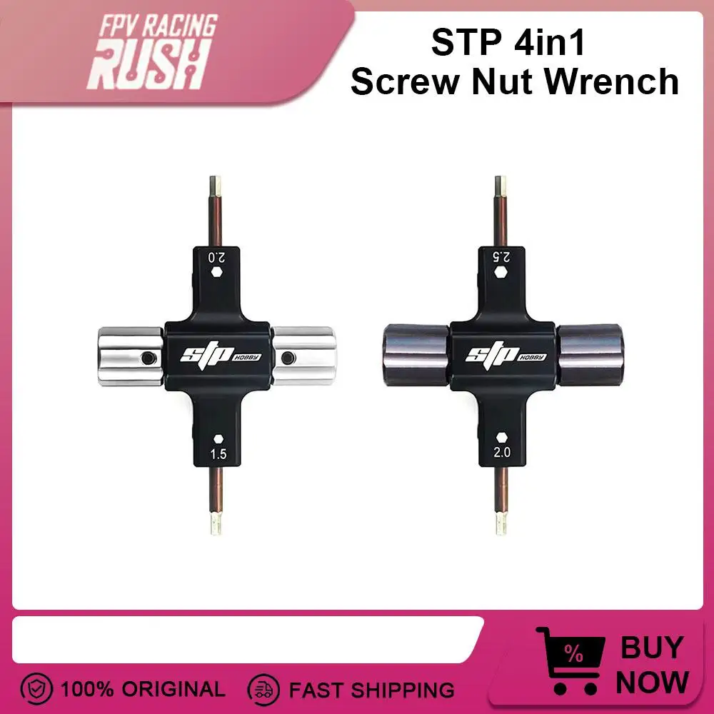 RUSHFPV STP 4IN1 Multifunctional Prop Tool 1.5mm 2.0mm 2.5mm Screwdriver 8mm Sleeve Wrench for RC FPV Drone Repair DIY Parts