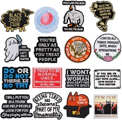 Cartoon Letter Embroidered Patches For Clothing DIY Cute Patch Badge Iron On Patches On Clothes Applique Stickers