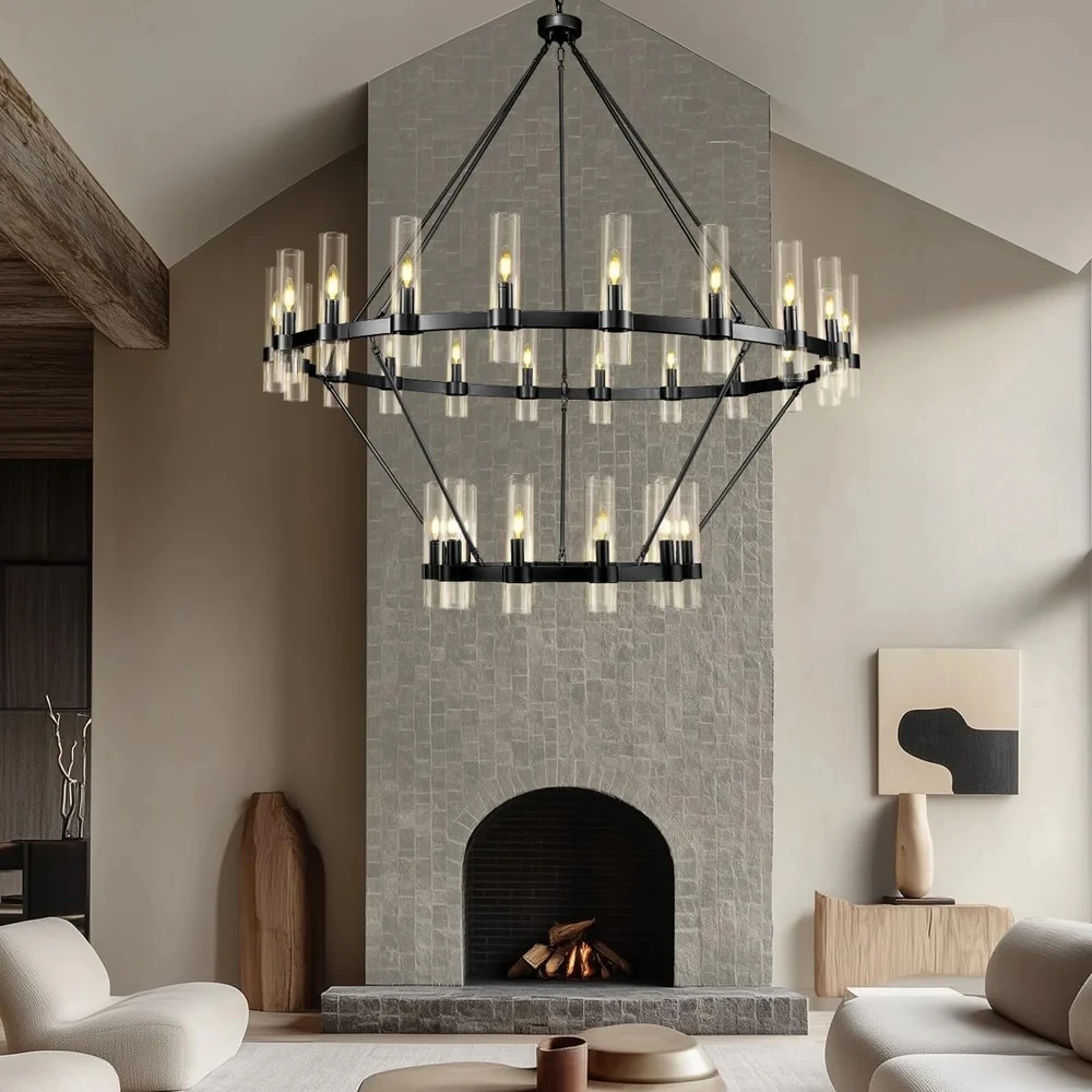 

70-дюймовые стеклянные люстры с колесами унитаза, креативные подвесные светильники, вилла, гостиная, столовая, спальня, люстра, светильник