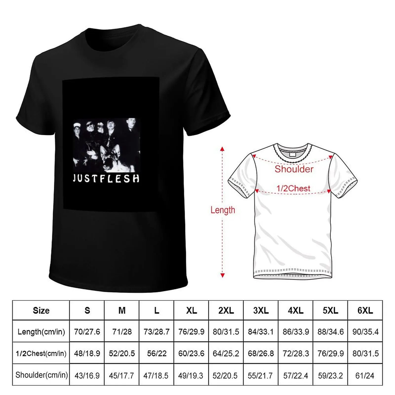 Just Flesh Turbonegro T-Shirt Tough Fabric Work Tee