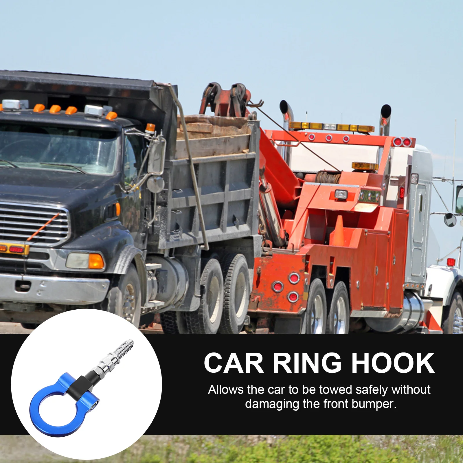 Tow Hook Front Rear Bumper Tow Hook Trailer Ring Towing Hook Car Decoration