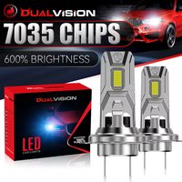 Dualvision H7 H4 H11 LED Headlight 2PCS Led H8 9005 HB3 9006 HB4 H9 16PCS 7035 CSP Car Light High Low Beam Auto Fog Lamp 12V 24V