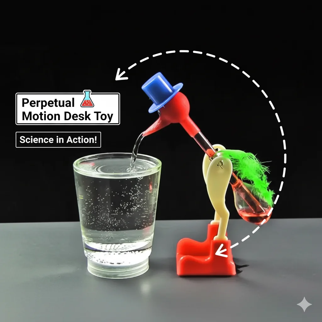 

New Drinking Bird Non-Stop Liquid Drinking Glass Lucky Bird Duck Bobbing Magic Prank Toy Decor Crafts Children Educational Toy
