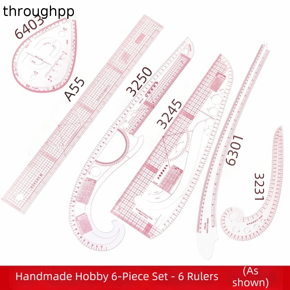 Flexible French Curve Ruler High Precision Clear Lines Dressmaking Ruler Complete Tools Plastic Pattern Drafting Ruler