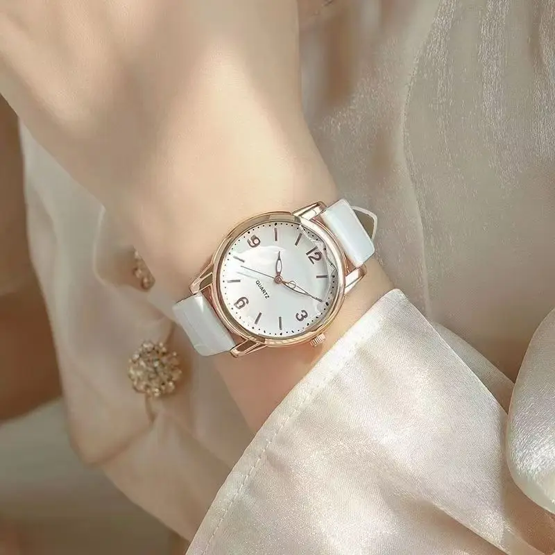 

Женские часы, роскошные модные кварцевые часы с кожаным ремешком для женщин, наручные часы, креативные модные часы Montre Femme