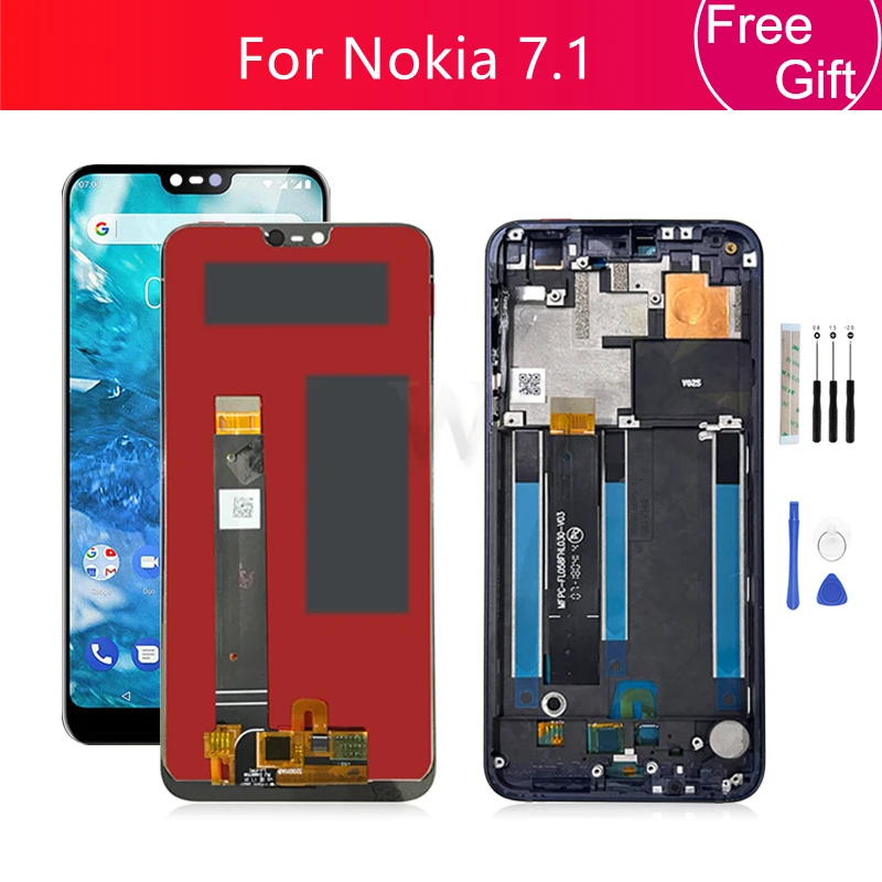 For Nokia 7.1 LCD Display  Touch Screen Digitizer Assembly TA-1100/TA-1097/TA-1085/TA-1095/TA-1096 lcd Replacement Repair Parts