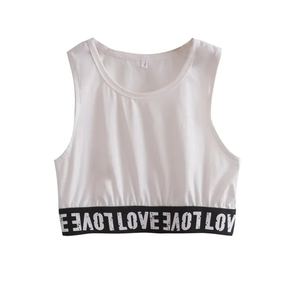 Hip Hop Girls Tank Top Underwear Kids Cotton Crop Top Street Dance Teen Vest Child Stage Camisole Jazz Streewear Clothes Costume