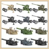 WW2 Military War Antiaircraft Gun Rocket Artillery Building Blocks Army Cannon Soldier Weapon MOC Assembly DIY Bricks Toys Gifts