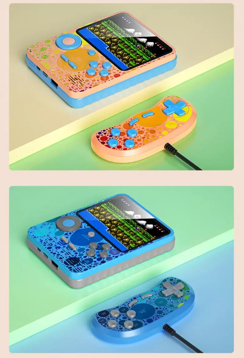 وحدة تحكم ألعاب محمولة G6 مقاس 3.5 بوصة عالية الوضوح تدعم التلفزيون المدمج في 666 ألعاب فيديو 2025 #4