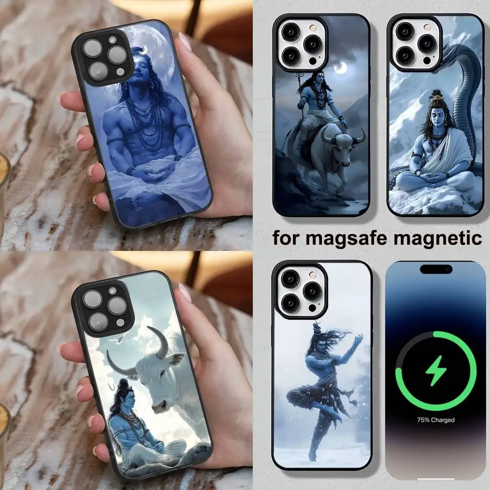 

Lord Shiva Mahadev Of India Phone Case For iPhone 16,15,14,13,12,11,Plus,Pro,Max,Mini Soft Magesafe Magnetic Wireless Charge