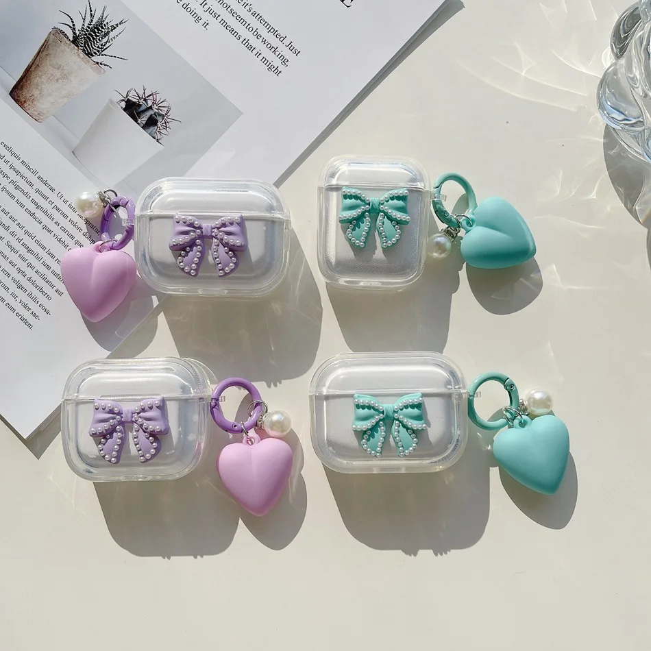 Симпатичная любовная цепочка для Sony linkbuds S WF LS900N, разноцветная силиконовая крышка для наушников с бабочкой для Sony LinkBuds чехол