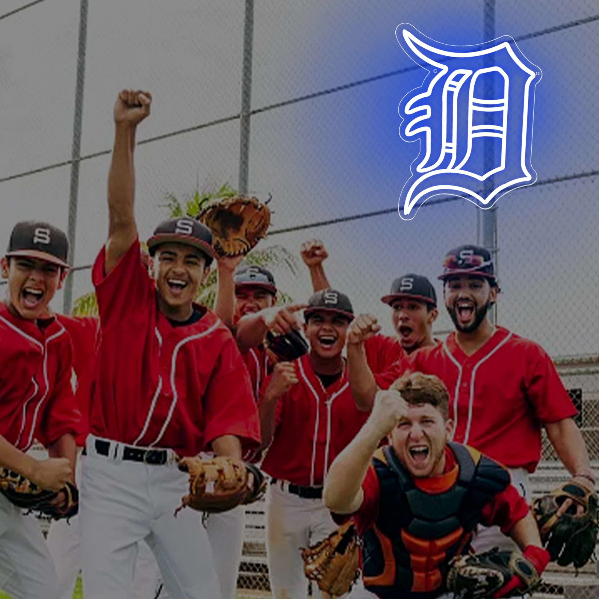 Baseball Neon Sign for Wall Decor Baseball Team Neon Sign for Sport Club Tiger Led Sign for Bedroom Garage Baseball Room Decor