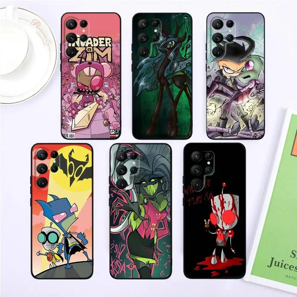 

Invader Zim Anime Phone Case For Samsung S25,S24,S23,22,21,Ultra,Pro,S10,S30Plus,20lite Black Cover