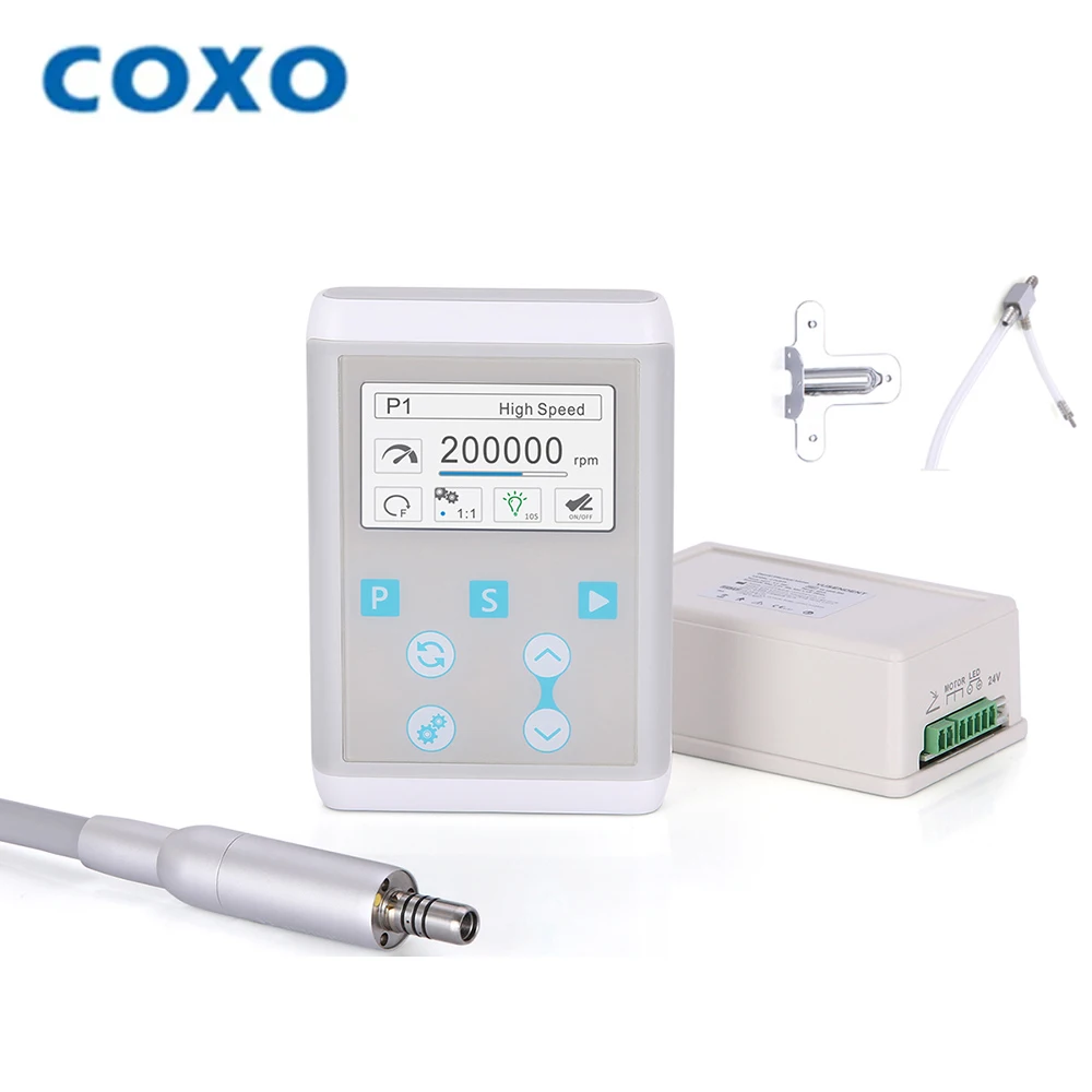 COXO Dental Electric Micromotor C-Puma INT+ with Fiber Optic for Minimally Invasive Repair Polishing Preparation Brushless Motor